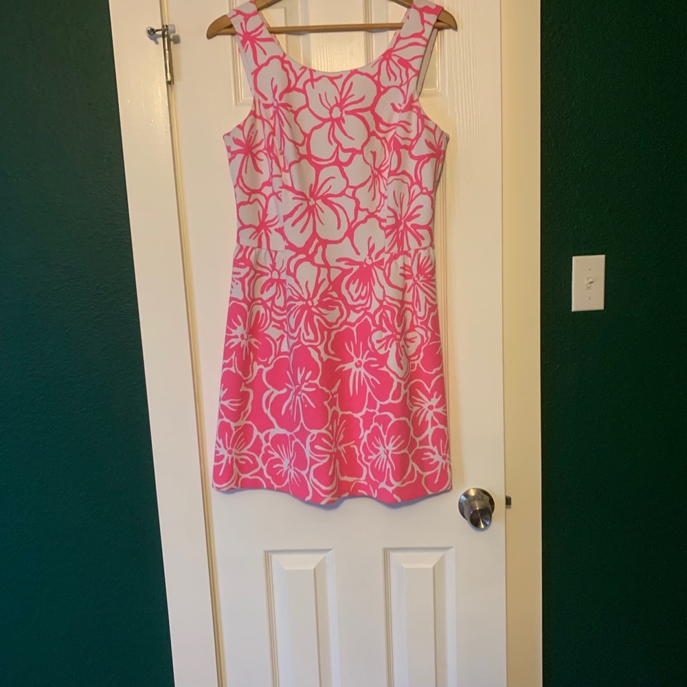 Pink/White Lilly Pulitzer Dress Size: L